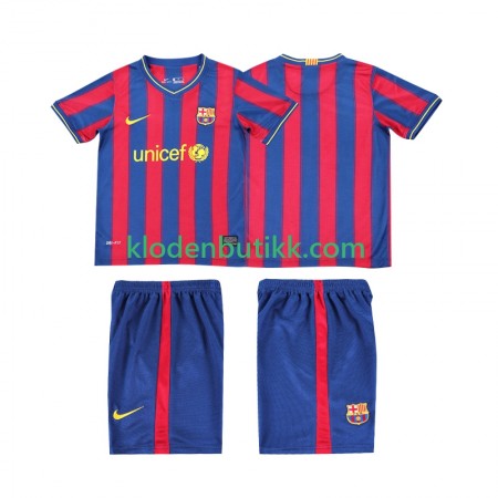FC Barcelona 2009 2010 Barn Retro Hjemme Fotballdrakt Kortermet